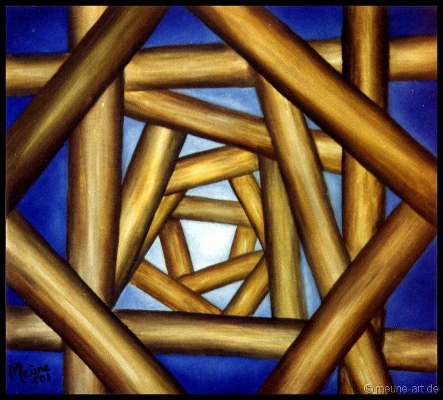 Wegweisende Vernagelung Öl auf Spanplatte;
54 x 50 cm